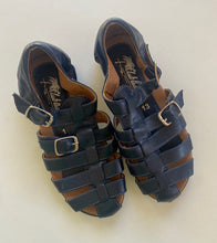 Load image into Gallery viewer, Club Pacific kids size 13 navy blue sandals shoes buckle, VGUC
