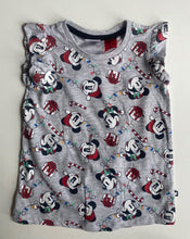 Load image into Gallery viewer, Disney kids girls toddler size 2 grey nightie Mickey Minnie Mouse Christmas, GUC
