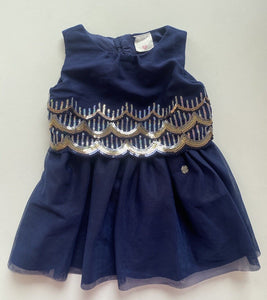 Tutu's & Tambourines baby girl size 12-18 months blue tutu dress sequins, VGUC