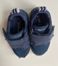 Load image into Gallery viewer, Lacoste kids toddler size UK 4/EUR 20/US 5 navy blue sneakers runners shoes, GUC
