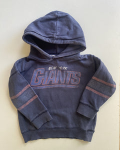 Cotton On Kids x NFL size 3 navy blue hooded pullover jumper NY Giants, VGUC