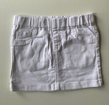 Load image into Gallery viewer, Witchery Kids girls size 5 white denim mini skirt Summer
