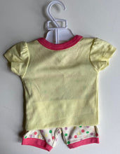 Load image into Gallery viewer, Marquise baby girl size 3-6 months Summer PJ set pink yellow rainbow, BNWT
