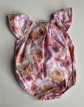 Load image into Gallery viewer, Dukes &amp; Duchesses baby girl size 0-3 months pink floral bodysuit, VGUC
