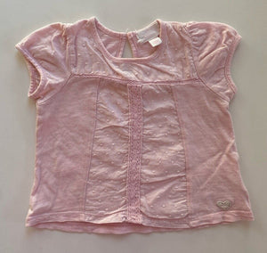 Pumpkin Patch baby girl size 12-18 months pink short sleeve top t-shirt, VGUC