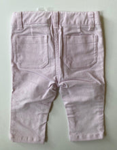 Load image into Gallery viewer, Jacadi baby girl size 3-6 months pale pink cord pull on pants bows, BNWT
