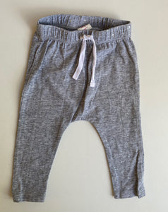 Seed baby girl size 3-6 months grey silver spotted leggings pants drawstring GUC