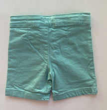 Load image into Gallery viewer, Rhubarb baby size 1-2 years blue green stretch elastic waist shorts, VGUC
