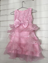 Load image into Gallery viewer, Unbranded kids girls size 5-6 years pink tutu party dress flowers, VGUC
