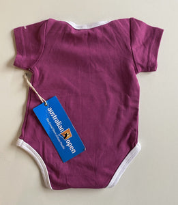 Australian Open tennis baby size 0-3 months purple t-shirt bodysuit purple BNWT