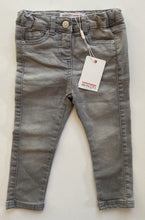 Load image into Gallery viewer, Minoti kids girls toddler size 2 years grey denim straight leg jeans pants, BNWT
