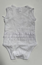 Load image into Gallery viewer, Bebe by Minihaha baby girl size 6-9 month white sleeveless spotted bodysuit VGUC
