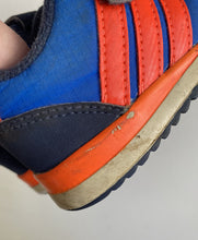 Load image into Gallery viewer, Adidas Neo baby toddler size US 5K/EUR 20 blue orange sneakers runners, VGUC
