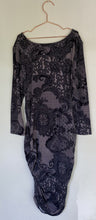 Load image into Gallery viewer, Ripe Women&#39;s Maternity size XS black lace patterned maternity stretch dress VGUC
