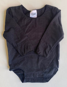 Bonds baby size 0-3 months black long sleeve bodysuit top, VGUC