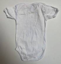 Load image into Gallery viewer, Unbranded baby girl size 6-12 months white t-shirt bodysuit Paris hearts, VGUC
