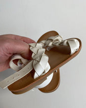 Load image into Gallery viewer, Zara baby girls size 22 white strappy sandals shoes Summer, EUC
