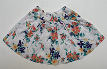 Load image into Gallery viewer, Janie and Jack baby girl size 12-18 months white orange floral mini skirt, VGUC
