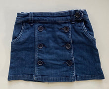 Load image into Gallery viewer, Country Road kids girls size 6 navy blue denim mini skirt buttons, VGUC
