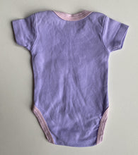 Load image into Gallery viewer, Carter&#39;s baby girl size newborn purple pink bodysuit t-shirt top elephant, VGUC
