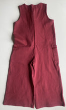 Load image into Gallery viewer, Mini Boden kids girls size 5-6 years pink jersey jumpsuit pockets frills, EUC
