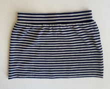 Load image into Gallery viewer, Seed kids girls size 6 grey navy blue stripe stretch mini tube skirt, VGUC
