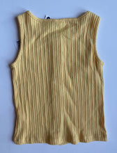 Load image into Gallery viewer, KID girls size 7 yellow ribbed button up tank top, BNWT
