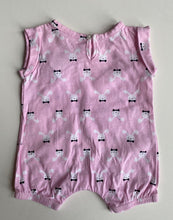 Load image into Gallery viewer, Little Wishes baby girl size newborn pink romper one-piece bunnies, VGUC
