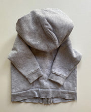 Load image into Gallery viewer, Bonds baby unisex size 3-6 months grey hooded logo jumper zip, VGUC
