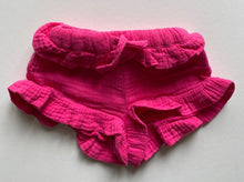 Load image into Gallery viewer, Seed baby girl size 0-3 months bright pink frill drawstring shorts
