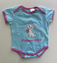 Load image into Gallery viewer, Disney baby girl size 0-3 months blue pink t-shirt bodysuit Aristocats, VGUC
