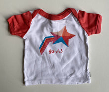 Load image into Gallery viewer, Bonds baby girl size 0-3 months white pink t-shirt shooting star, VGUC
