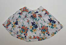 Load image into Gallery viewer, Janie and Jack baby girl size 12-18 months white orange floral mini skirt, VGUC
