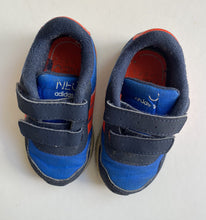 Load image into Gallery viewer, Adidas Neo baby toddler size US 5K/EUR 20 blue orange sneakers runners, VGUC
