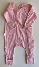 Load image into Gallery viewer, Bonds baby girl size 0-3 months pink cozysuit one-piece button up, VGUC
