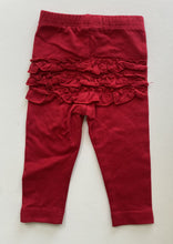 Load image into Gallery viewer, Korango baby girl size 0-3 months red leggings pants ruffles, VGUC
