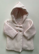 Load image into Gallery viewer, Purebaby baby girl size 0-3 months pale pink hooded thick jacket, GUC
