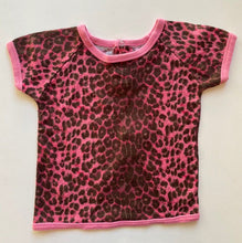 Load image into Gallery viewer, Rock Your Baby baby girl size 12-18 months pink black leopard print t-shirt VGUC
