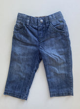 Load image into Gallery viewer, Esprit baby boy size 6-9 months blue denim pull on jeans elastic waist, VGUC
