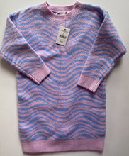 Load image into Gallery viewer, Cotton On Kids girls size 5 purple blue wave knitted jumper dress, BNWT
