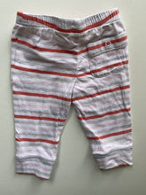 Load image into Gallery viewer, Seed baby girl size 0-3 months grey pink stripe leggings pants, GUC
