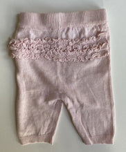 Load image into Gallery viewer, Mockingbird baby girl size 0-3 months pink knitted leggings pants frills, VGUC
