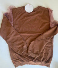 Load image into Gallery viewer, Jelly Alligator kids girls size 12 years brown top cut outs tulle frills, BNWT
