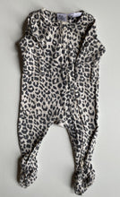 Load image into Gallery viewer, Cotton On baby girl size 0-3 months beige black leopard print one-piece, VGUC
