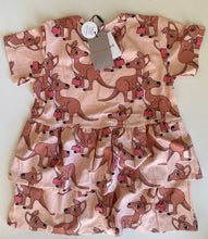 Load image into Gallery viewer, Dear Sophie kids girls size 134/140 (9-10) pink tunic top pink kangaroos, BNWT
