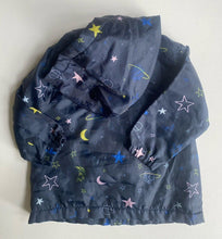 Load image into Gallery viewer, Anko baby girl size 12-18 months navy blue hooded zip up jacket space, VGUC
