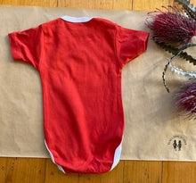 Load image into Gallery viewer, DK baby size 3-6 months red t-shirt bodysuit white cross Swisse, VGUC
