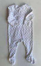 Load image into Gallery viewer, Cotton On baby girl size 0-3 months white black spotted one-piece, VGUC
