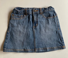 Load image into Gallery viewer, Fred Bare kids girls size 10 blue denim elastic waist mini skirt, VGUC
