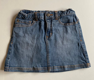 Fred Bare kids girls size 10 blue denim elastic waist mini skirt, VGUC